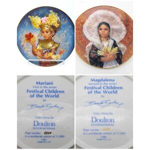 DOULTON International Festival Children Mariani and Magdalena Boxed 1983 Vintage